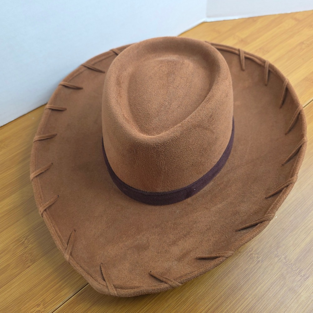 Disney Pixar Toy Story Woody Cowboy Hat Brown Faux Suede Costume Accessory